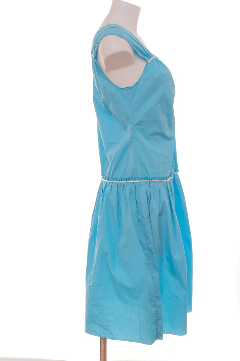 Jil Sander Damen Kleid Gr. 40 Blau Baumwolle – Foto 2