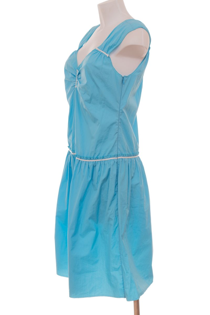 Jil Sander Damen Kleid Gr. 40 Blau Baumwolle – Foto 3
