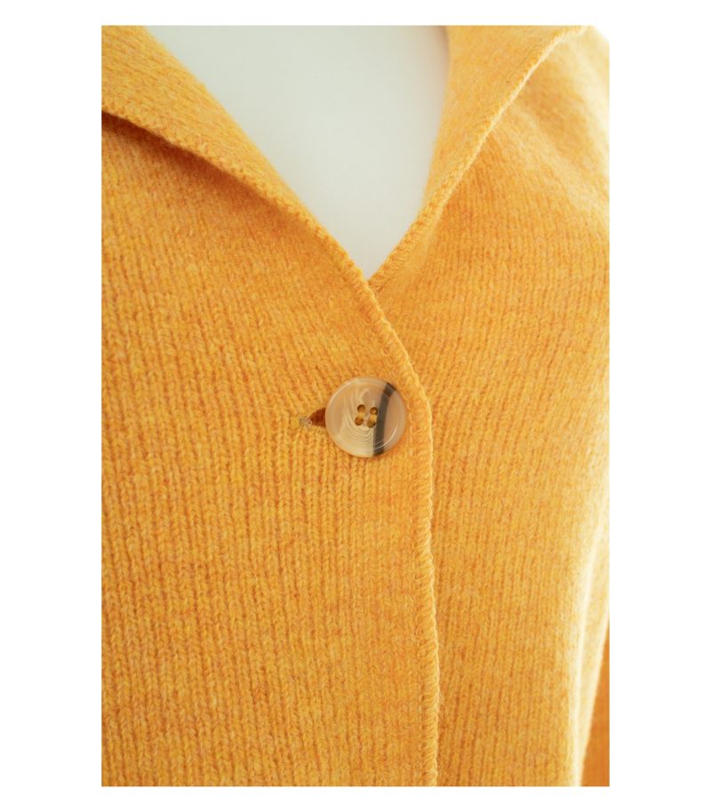 Georg Maier Damen Jacke Gr. 40 Gelb Wolle Strickjacke – Foto 5