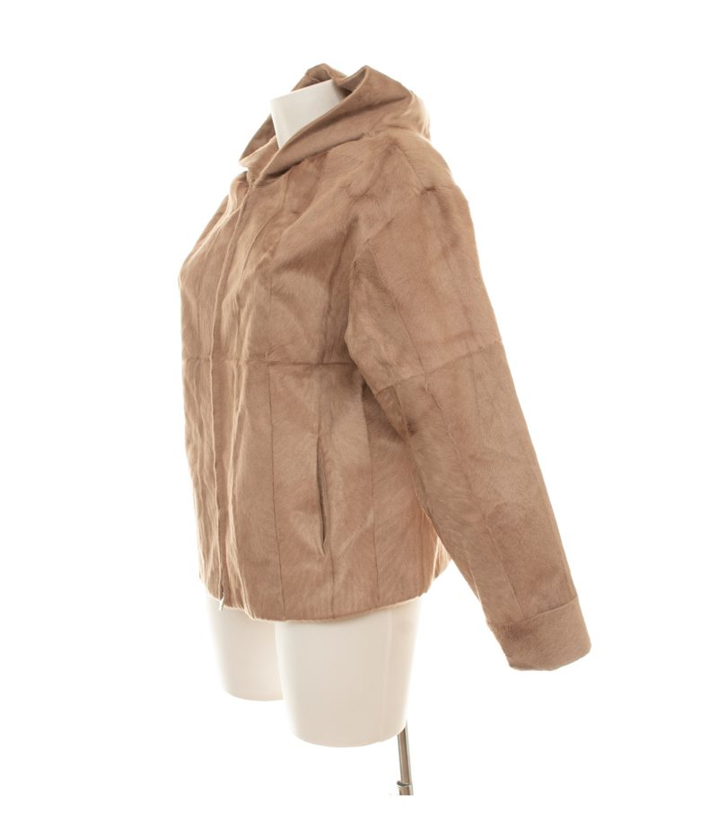 Damen Jacke Gr. 38 Hellbraun Lederjacke Leder – Foto 2
