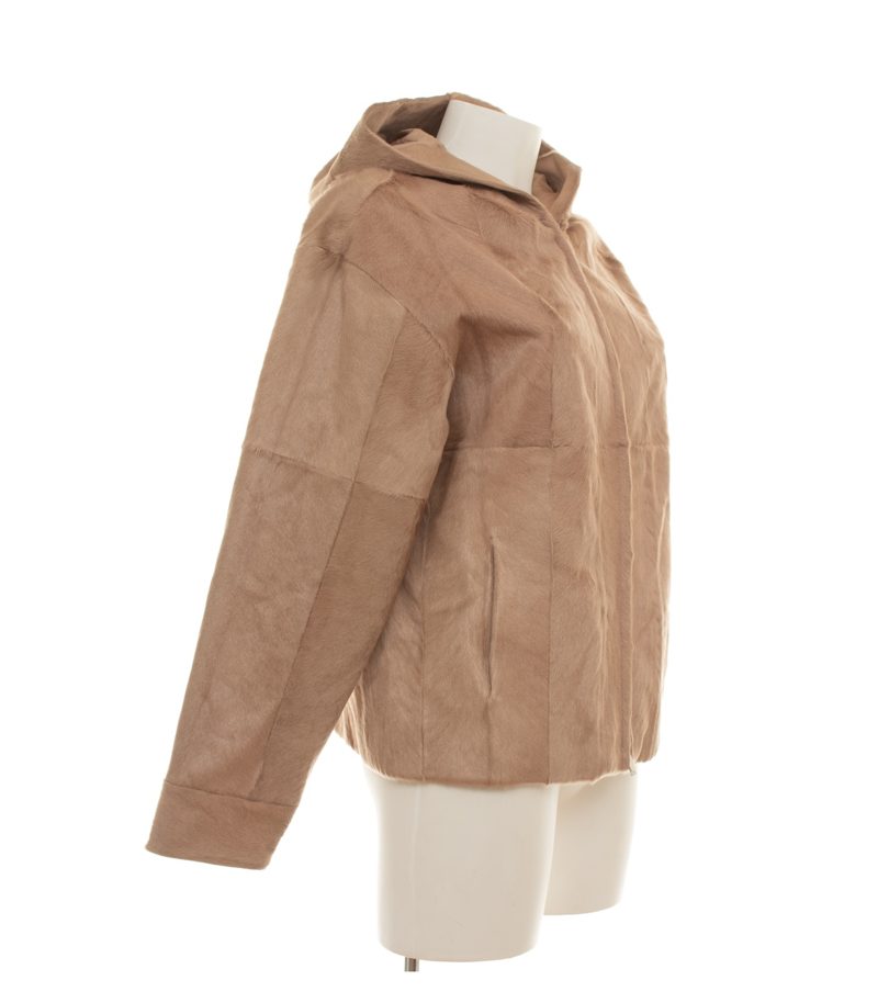 Damen Jacke Gr. 38 Hellbraun Lederjacke Leder – Foto 4
