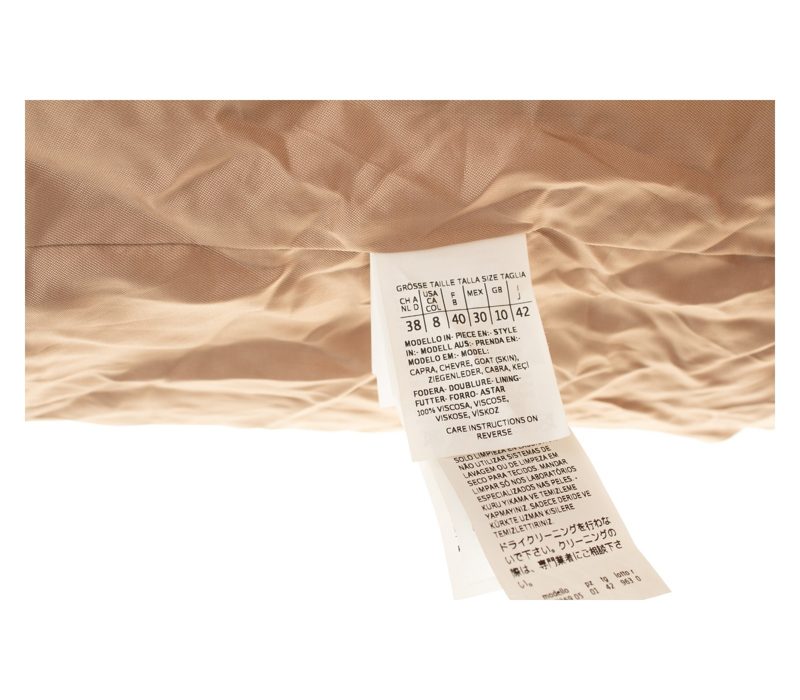 Damen Jacke Gr. 38 Hellbraun Lederjacke Leder – Foto 6
