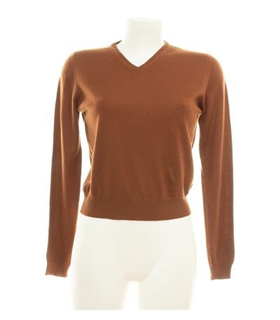 Jil Sander Damen Pullover Gr. 36 Braun Kaschmir