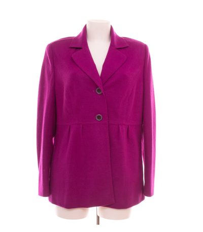 Peter Hahn Damen Blazer Gr. 42 Violett Wolle