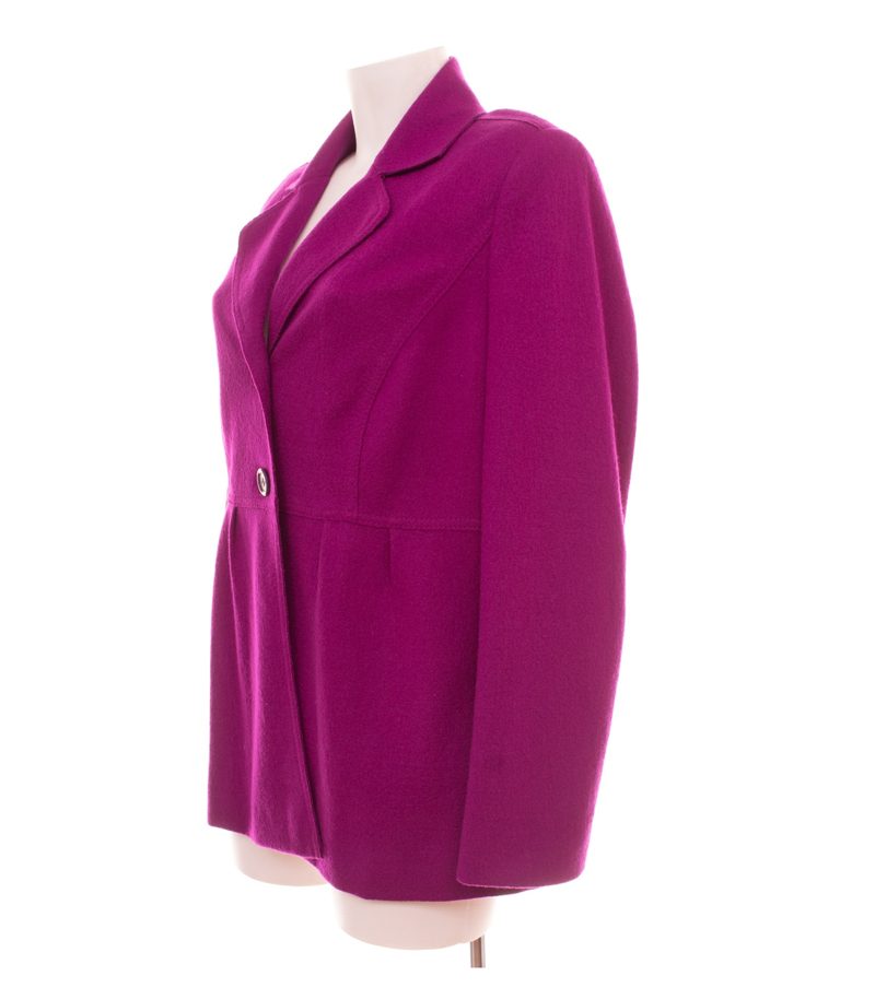 Peter Hahn Damen Blazer Gr. 42 Violett Wolle – Foto 2