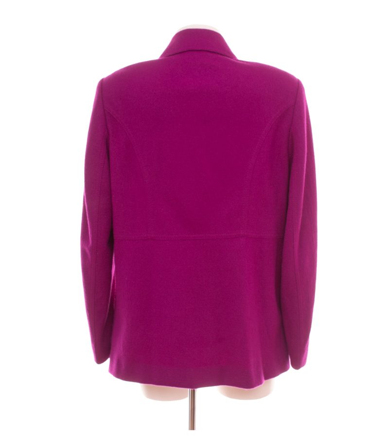 Peter Hahn Damen Blazer Gr. 42 Violett Wolle – Foto 3