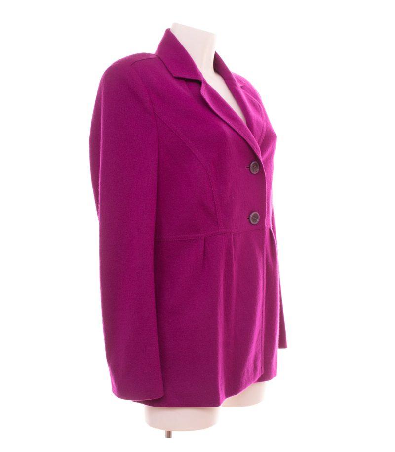 Peter Hahn Damen Blazer Gr. 42 Violett Wolle – Foto 4