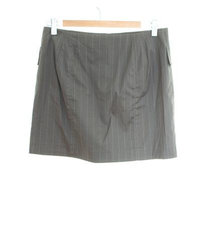 Marc Cain Damen Rock Minirock Khakigrau Gr. N3 DE 38 Baumwolle