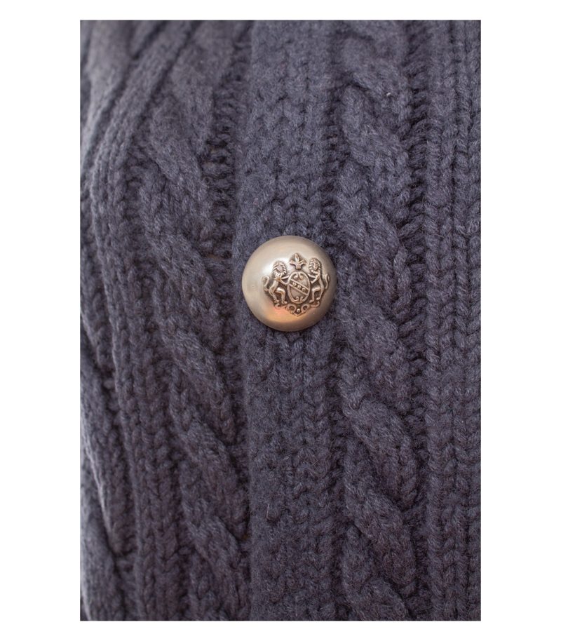 Boglioli Herren Strickjacke Gr. M Blau Wolle Zopfstrick – Foto 6