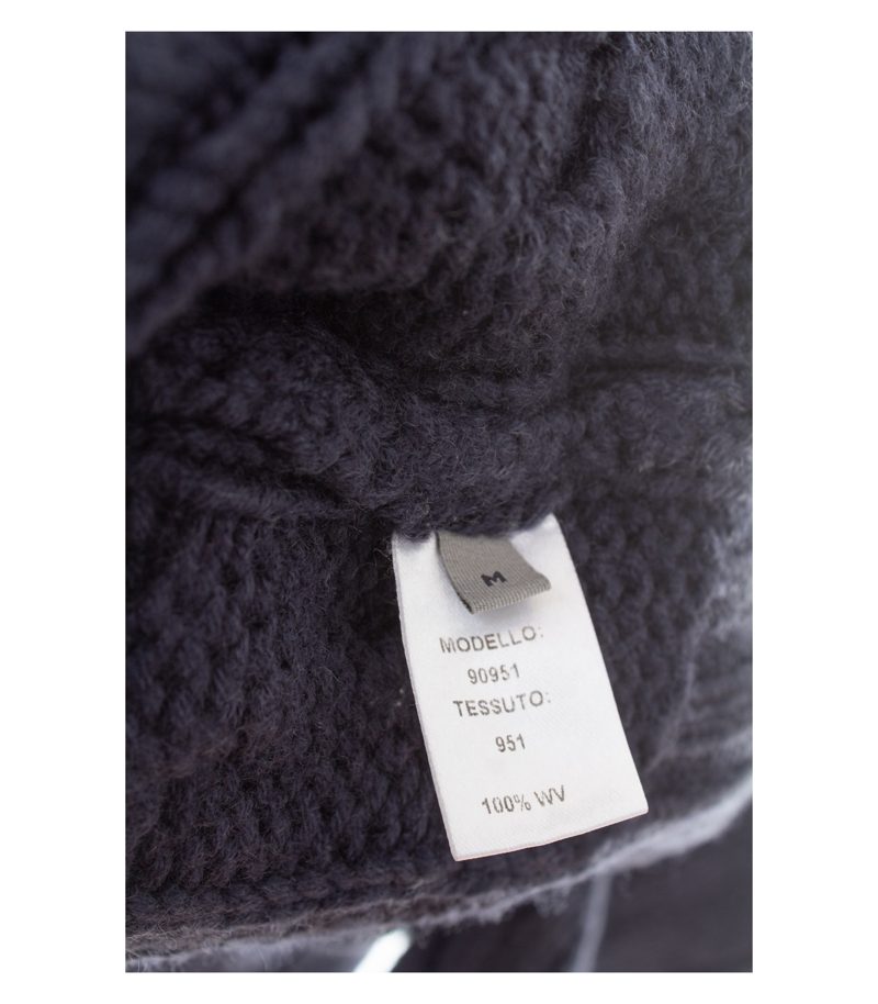 Boglioli Herren Strickjacke Gr. M Blau Wolle Zopfstrick – Foto 8