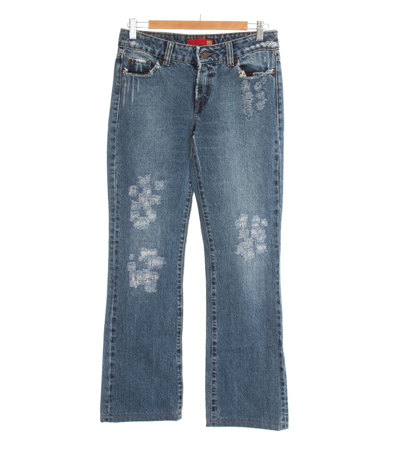 L.J Damen Jeans Gr. W28 Blau Denim Baumwolle – Foto 1