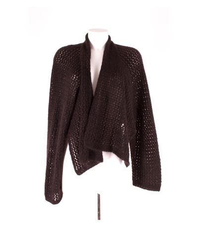 ISCHIKO Damen Strickjacke Cardigan Lagenlook Wolle-Mohair Gr. 38