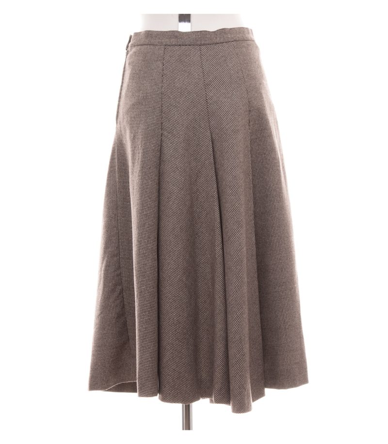 Lorenzini Damen Rock Gr. 36 (III) Braun/Beige Wolle Hahnentritt – Foto 3