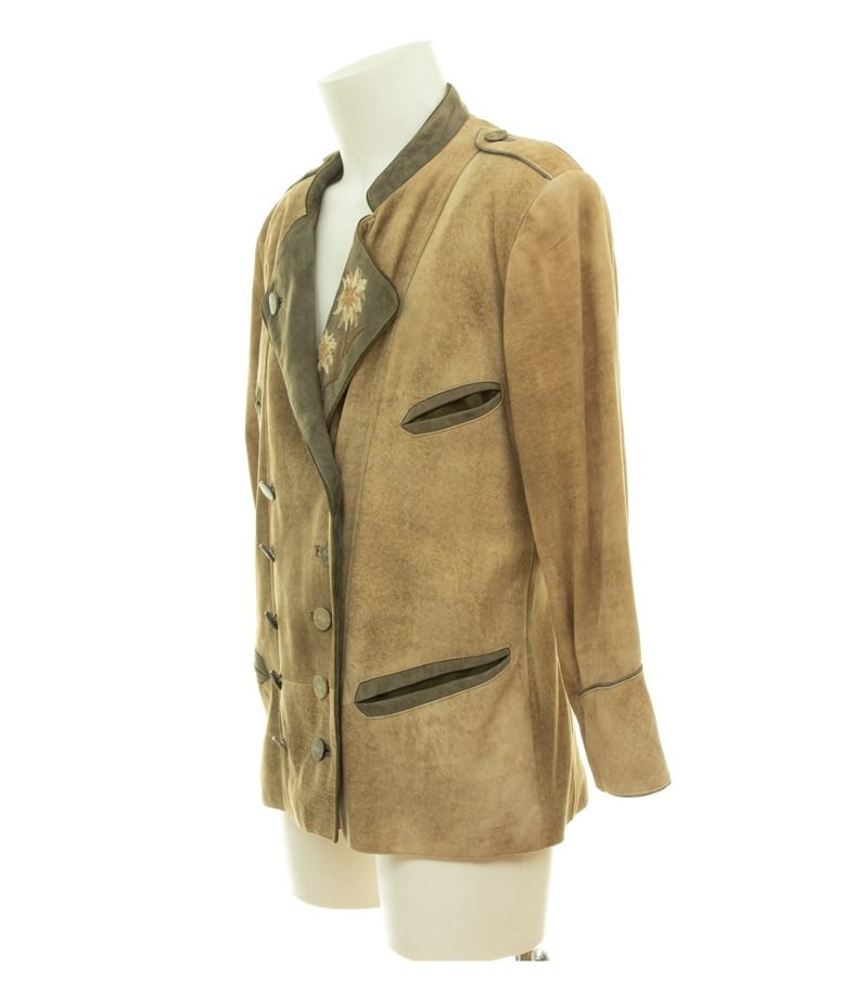 Meindl Herren Jacke Gr. 48 Braun Trachten-Stil Leder – Foto 2