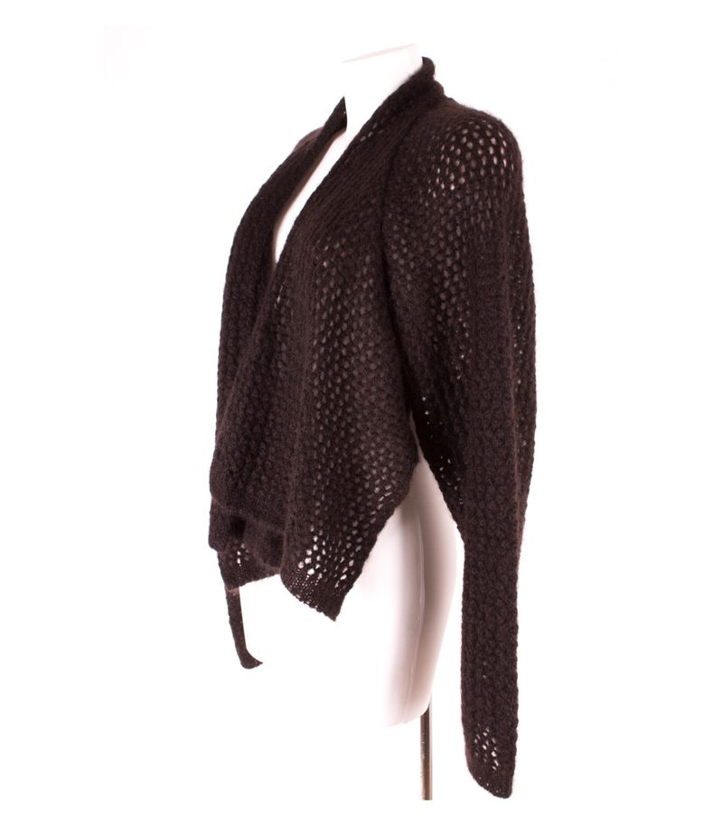 ISCHIKO Damen Strickjacke Cardigan Lagenlook Wolle-Mohair Gr. 38 – Foto 2