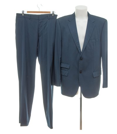 HUGO BOSS Herren Anzug Gr. 54 ABSE/HAGO Blau 2-Teiler Wollmix