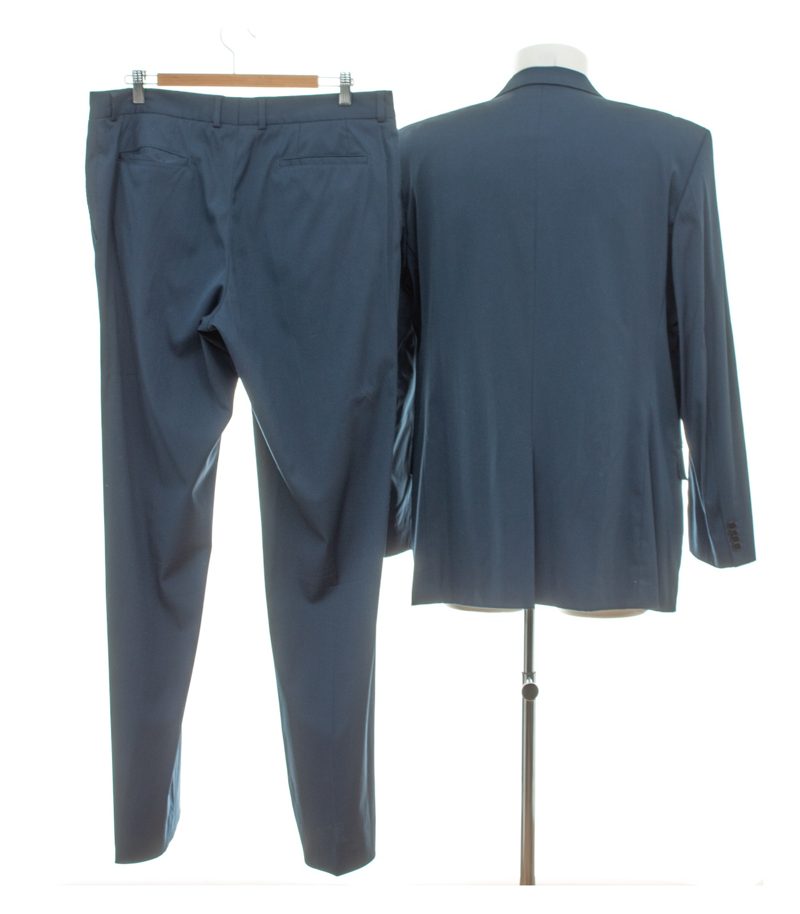 HUGO BOSS Herren Anzug Gr. 54 ABSE/HAGO Blau 2-Teiler Wollmix – Foto 2