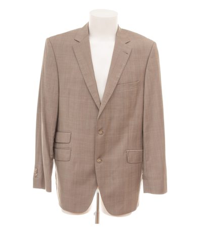 Sartoria Herren Sakko Gr. 52 Ludwig AMF H-Pina Braun Einreiher Wolle Kariert
