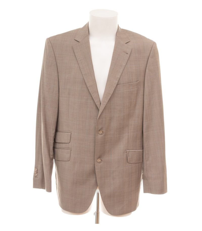Sartoria Herren Sakko Gr. 52 Ludwig AMF H-Pina Braun Einreiher Wolle Kariert – Foto 1