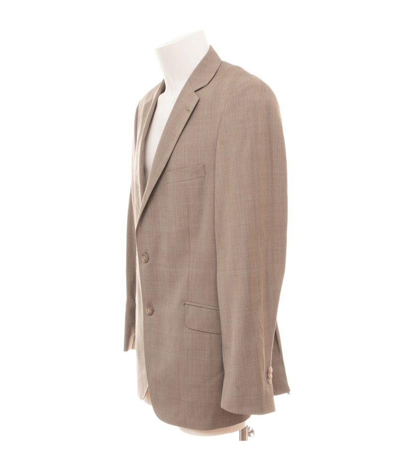 Sartoria Herren Sakko Gr. 52 Ludwig AMF H-Pina Braun Einreiher Wolle Kariert – Foto 2