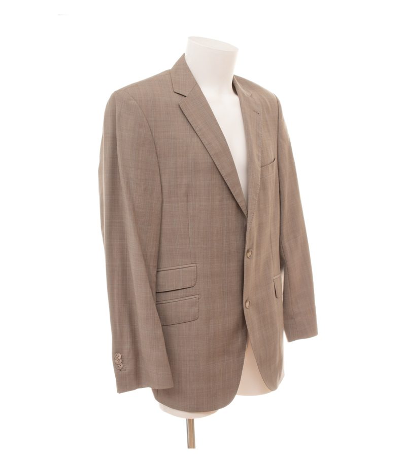 Sartoria Herren Sakko Gr. 52 Ludwig AMF H-Pina Braun Einreiher Wolle Kariert – Foto 4