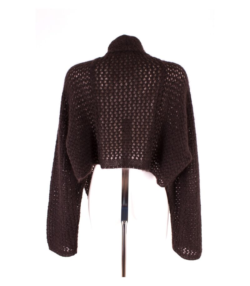ISCHIKO Damen Strickjacke Cardigan Lagenlook Wolle-Mohair Gr. 38 – Foto 3