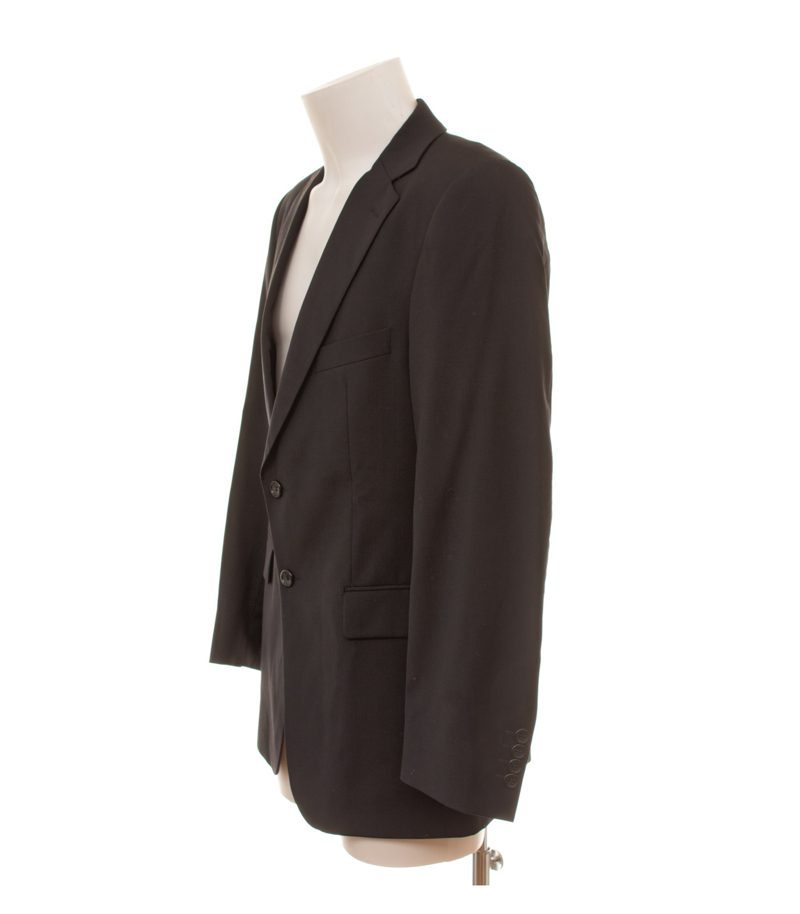 Strellson Herren Sakko Gr. 48 Schwarz Einreiher Wolle Suprer100 S – Foto 2