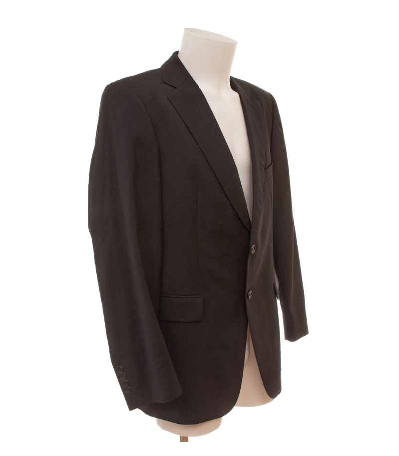 Strellson Herren Sakko Gr. 48 Schwarz Einreiher Wolle Suprer100 S – Foto 4