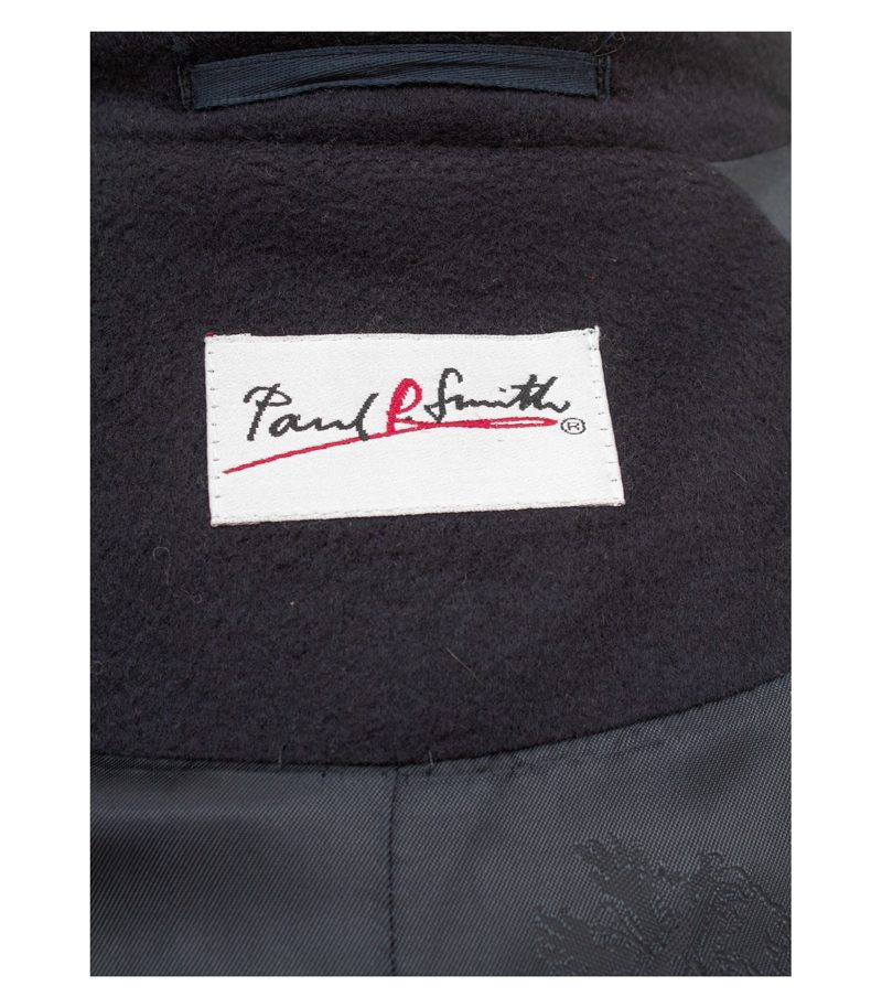 Paul Smith Herren Mantel Gr. 25 Kurzgröße Dover Schwarzblau Kaschmir – Foto 6