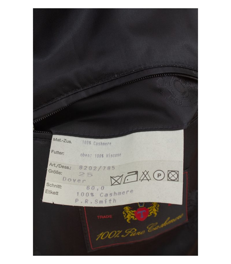 Paul Smith Herren Mantel Gr. 25 Kurzgröße Dover Schwarzblau Kaschmir – Foto 8