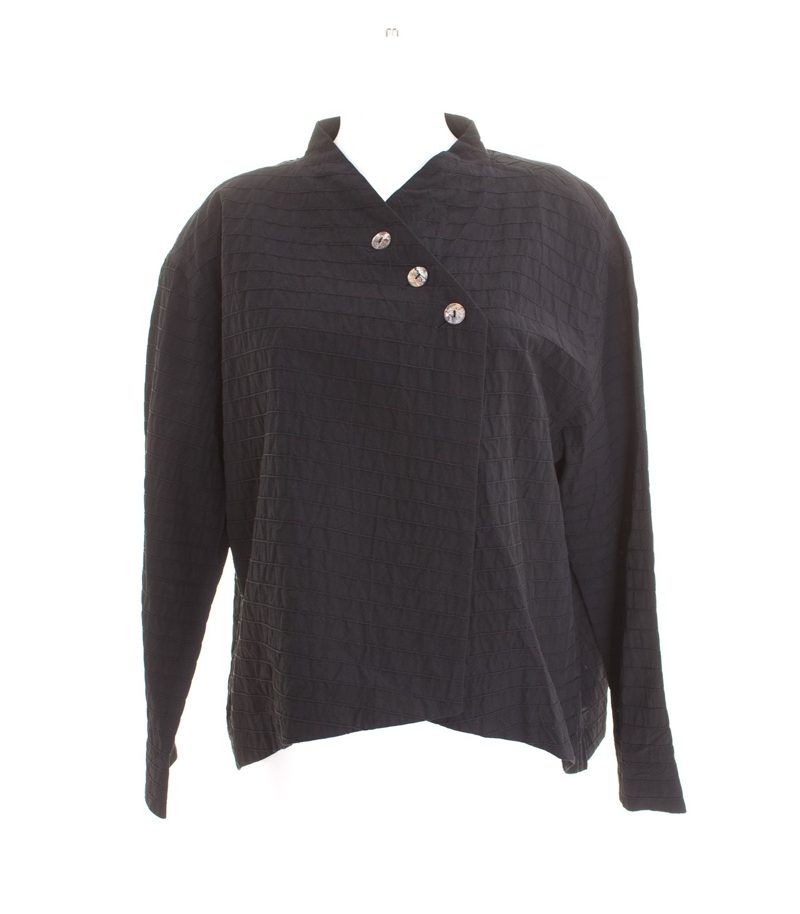 ELEMENTE CLEMENTE Damen Lagenlook Sommerjacke Gr. 1 (DE 38) Schwarz – Foto 1