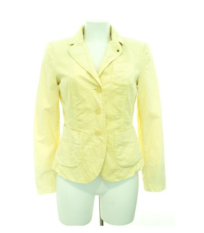BLONDE No.8 Damen Blazer Casual Pastellgelb Gr. DE 36 Cord Baumwolle