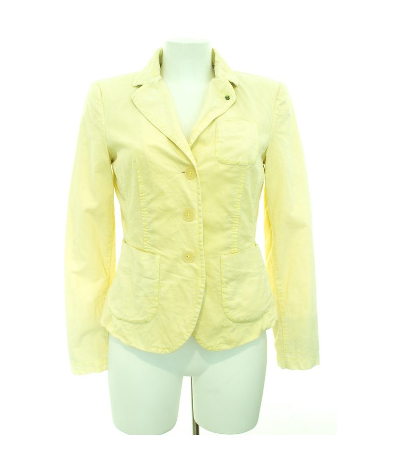 BLONDE No.8 Damen Blazer Casual Pastellgelb Gr. DE 36 Cord Baumwolle – Foto 1