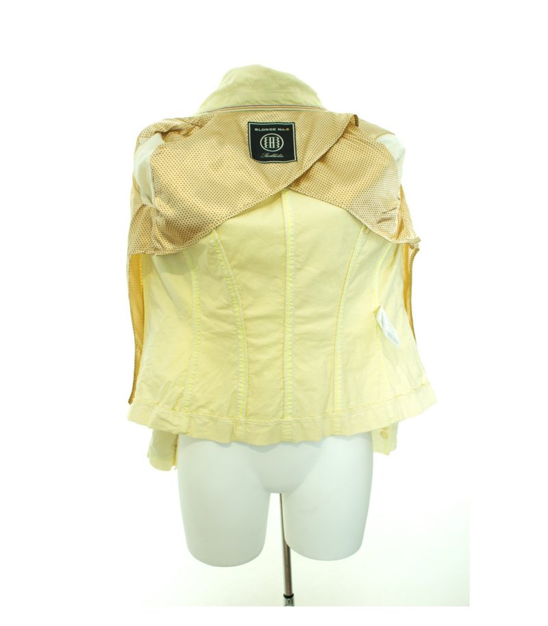BLONDE No.8 Damen Blazer Casual Pastellgelb Gr. DE 36 Cord Baumwolle – Foto 3