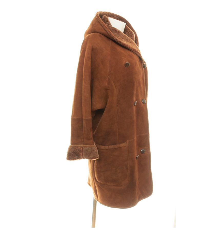 STRIWA Damen Mantel Gr. M Braun Leder – Foto 2