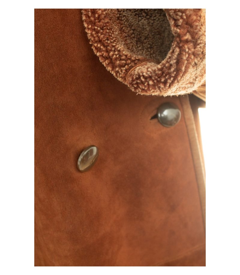 STRIWA Damen Mantel Gr. M Braun Leder – Foto 5