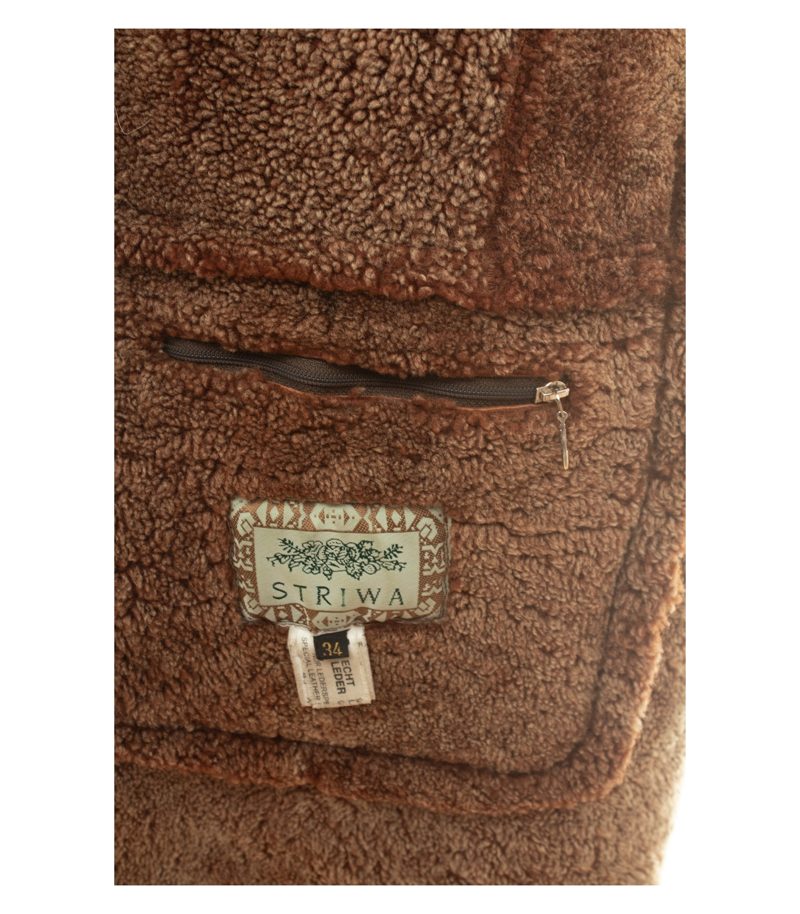 STRIWA Damen Mantel Gr. M Braun Leder – Foto 8