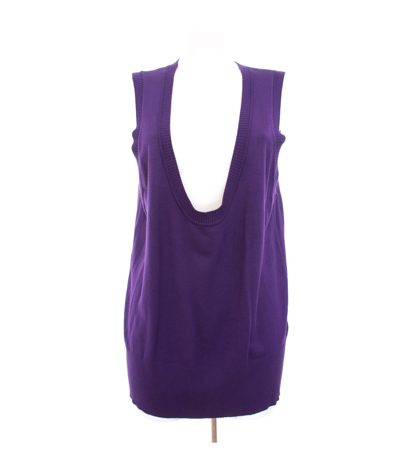 MARK ADAM Damen Pullunder Pulli Feinstrick Gr. XXL Violett Strick