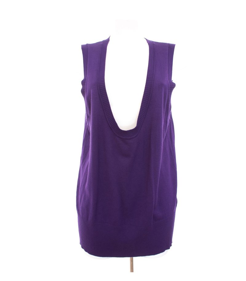 MARK ADAM Damen Pullunder Pulli Feinstrick Gr. XXL Violett Strick – Foto 1
