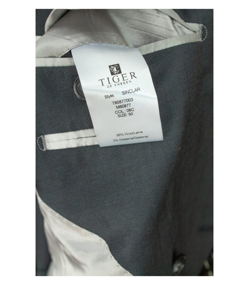 Tiger of Sweden Herren Anzug Gr. 50 Sinclar Grau 2-Teiler Wollmix – Foto 14