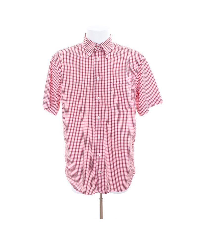 SOR Herren Hemd Business Shirt Gr. 41/16/L Rot Weiß Baumwolle – Foto 1
