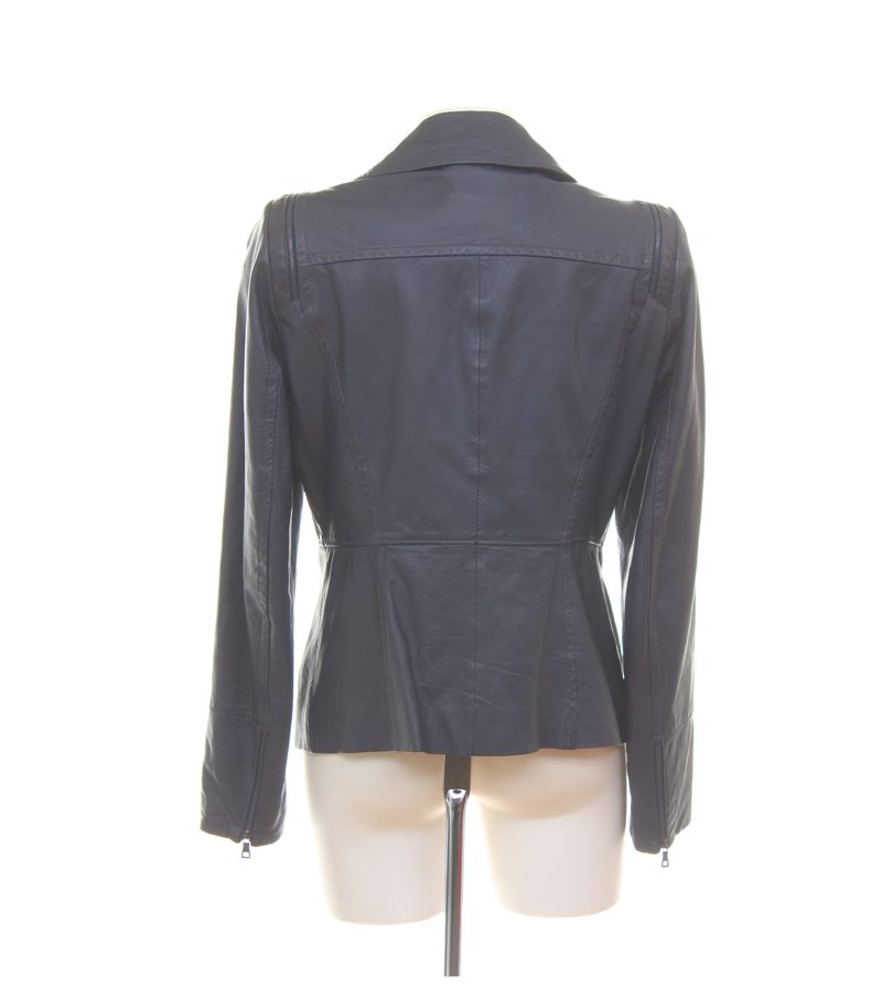Riani Damen Jacke Gr. 38 Blau Lederjacke Lammnappa – Foto 4