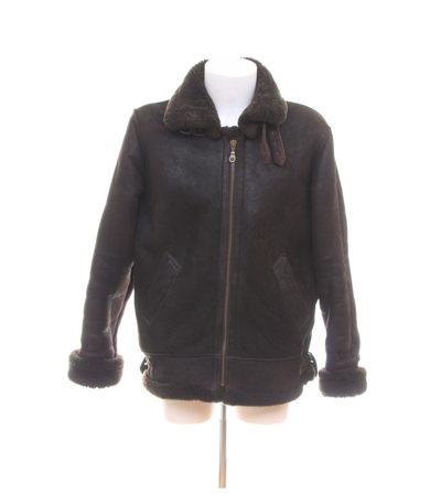 Skandal Herren Jacke Gr. M Braun Leder Lammfell