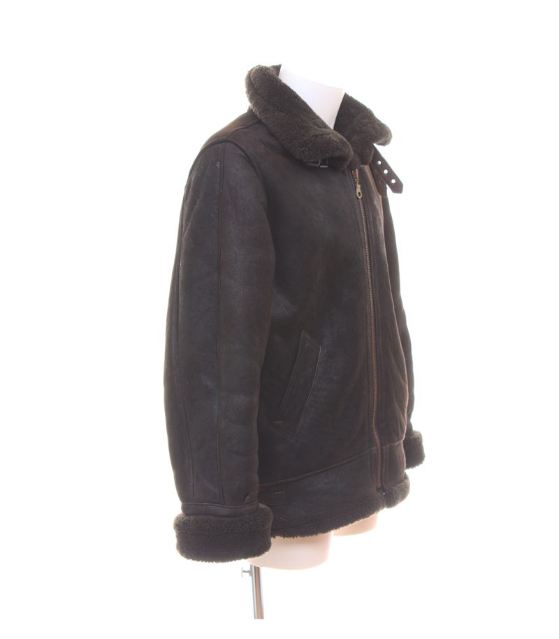 Skandal Herren Jacke Gr. M Braun Leder Lammfell – Foto 2