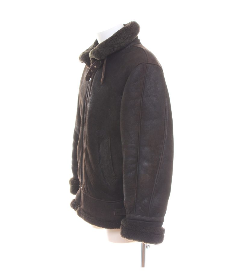 Skandal Herren Jacke Gr. M Braun Leder Lammfell – Foto 3
