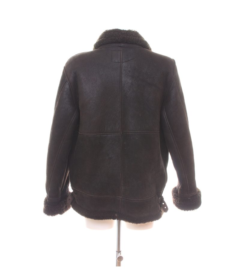 Skandal Herren Jacke Gr. M Braun Leder Lammfell – Foto 4