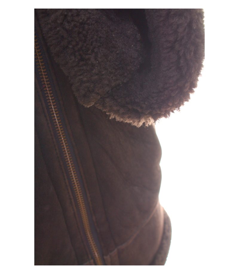 Skandal Herren Jacke Gr. M Braun Leder Lammfell – Foto 5