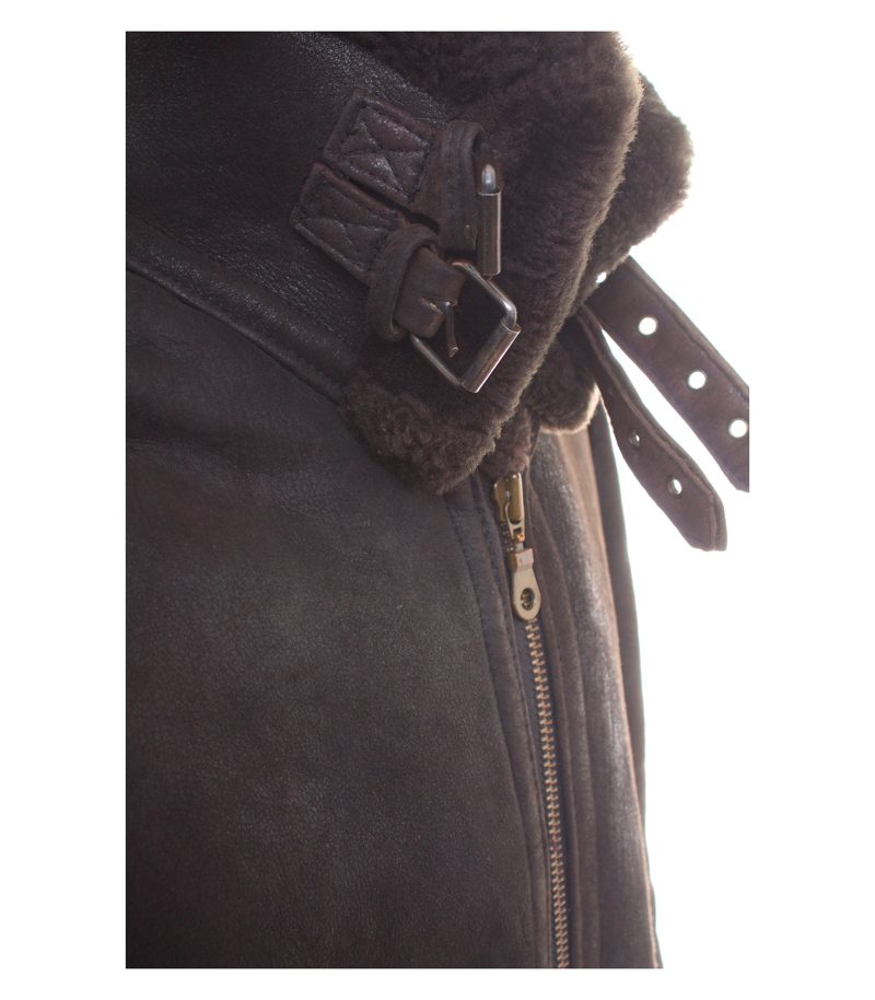 Skandal Herren Jacke Gr. M Braun Leder Lammfell – Foto 6