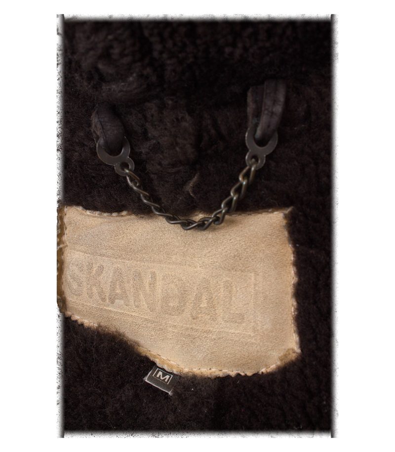 Skandal Herren Jacke Gr. M Braun Leder Lammfell – Foto 8