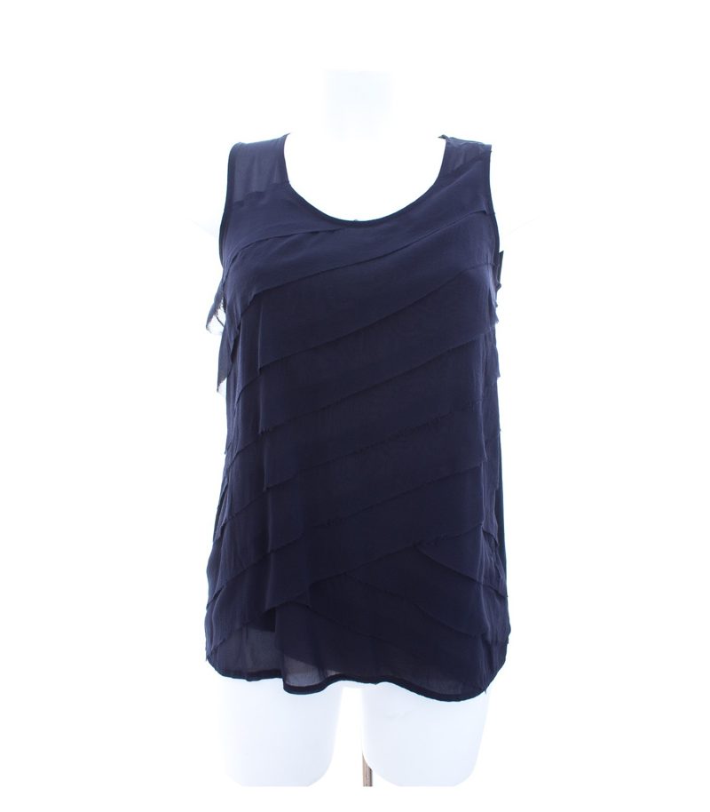 MAX & Co. Damen Top Shirt Gr. M Blau Seide – Foto 1
